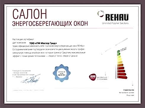 сертификат немецкие окна ПВХ
